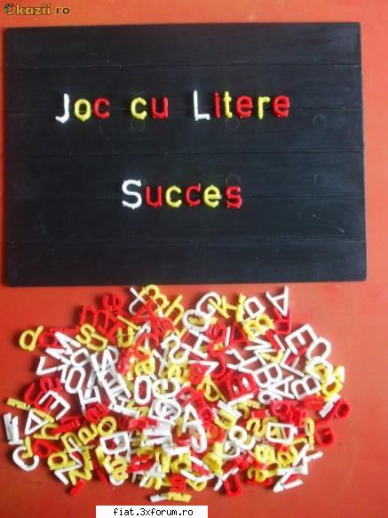 Jucarii Tabla sau Plastic (RO, DDR, USSR, Japonia, China) - Joc cu litere romanesc Este un - Classic corner