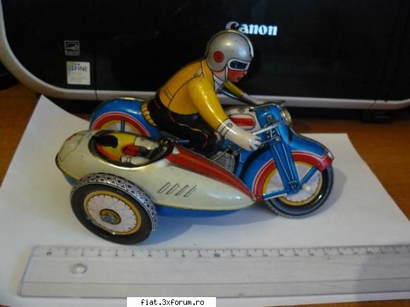 Jucarii Tabla sau Plastic (RO, DDR, USSR, Japonia, China) - motocicleta cu atas -stare de - Classic corner