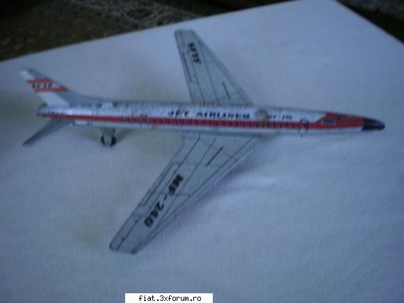 Jucarii Tabla sau Plastic (RO, DDR, USSR, Japonia, China) - Avion metalic 40 ron - Classic corner