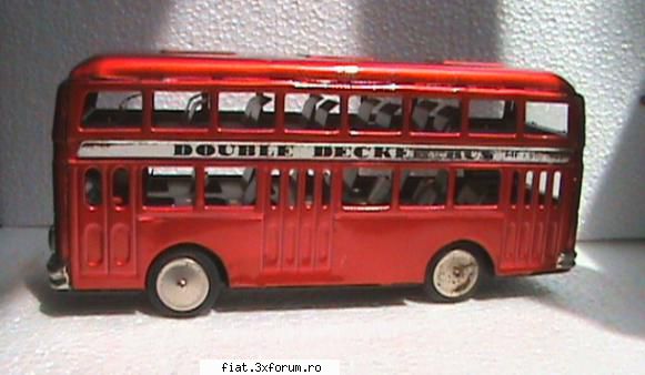 Jucarii Tabla sau Plastic (RO, DDR, USSR, Japonia, China) - Double Decker Bus - jucarie din - Classic corner