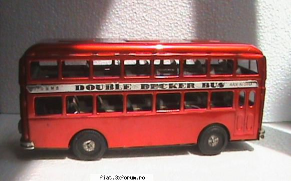 Jucarii Tabla sau Plastic (RO, DDR, USSR, Japonia, China) - Double Decker Bus - Classic corner