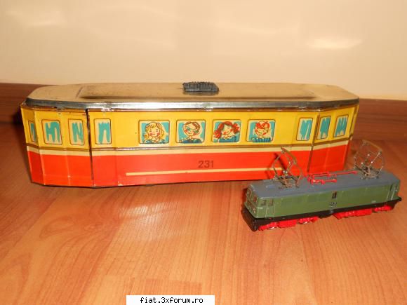 Jucarii Tabla sau Plastic (RO, DDR, USSR, Japonia, China) - Tramvai romanesc si Locomotiva - Classic corner