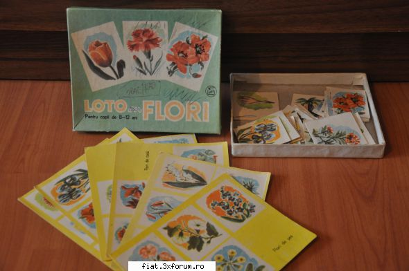 Jucarii Tabla sau Plastic (RO, DDR, USSR, Japonia, China) - Loto cu Flori. Fabricat in 1987 - Classic corner