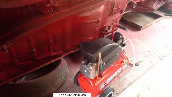 Marea lucrare - Teroson plus vopsea aproximativ in culoarea - Club Fiat 1300&1500