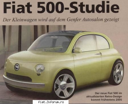 noutate fiat fiat 500 rau.. tot piticanie meu.. vazut insa model mai dragut, tot baza lui 500..