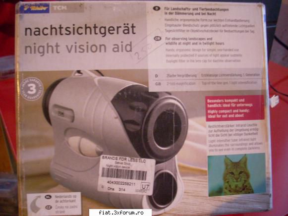 Nightvision - NIGHTVISION nou nout, fabricat de TCM Germania - Anunturi