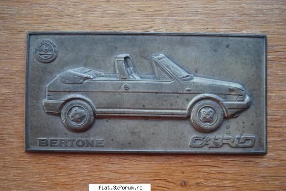 Placheta Fiat Bertone - AUTOMOBILIA - Anunturi