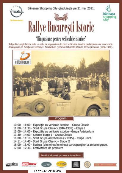 Rallye Bucuresti Istoric - AUTOMOBILIA - Classic corner