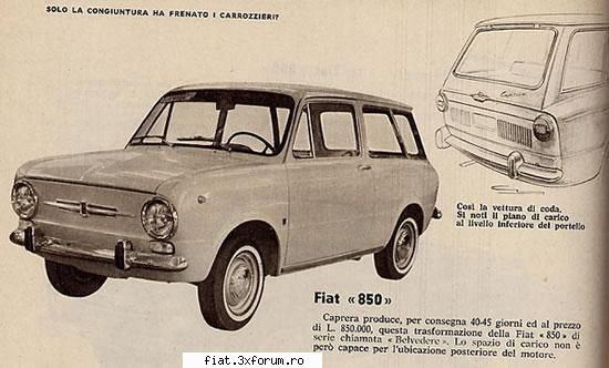 Reclame Fiat 850 - Construit de Carrozzeria Caprera - Club Fiat 850