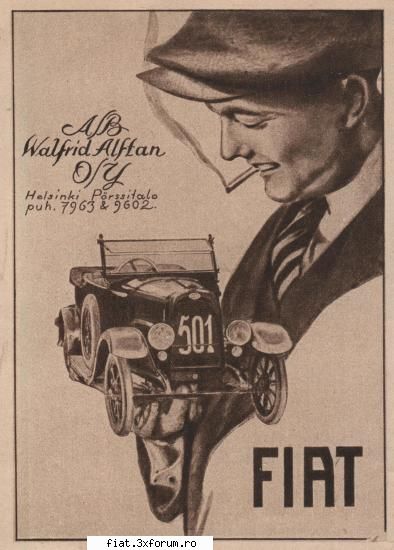 Reclamele vremii.. - tot 1923 Fiat 501 - Classic corner