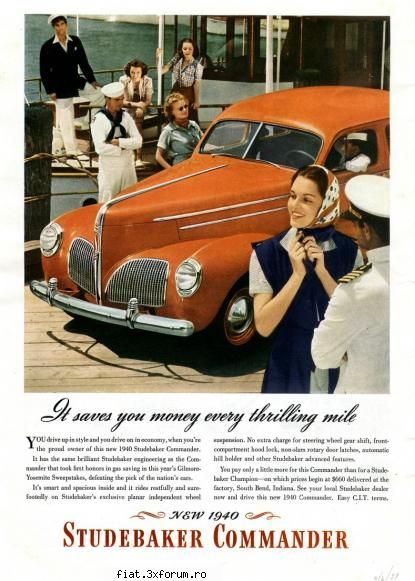 Reclamele vremii.. - 1939 Studebaker - Classic corner