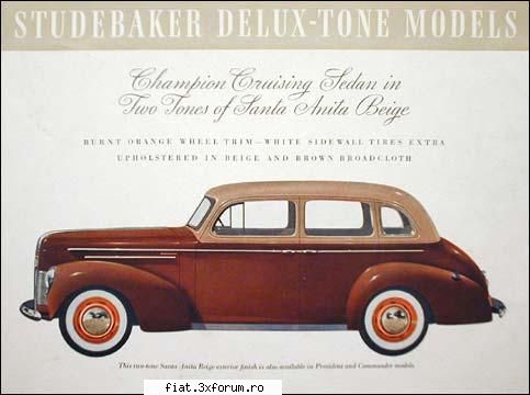 Reclamele vremii.. - 1939 Sudebaker Champion - Classic corner