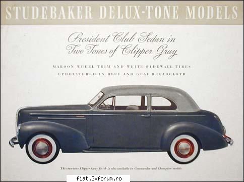 Reclamele vremii.. - 1939 Stude President - Classic corner