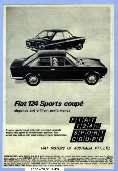 Reclamele vremii.. - 124 Sport Coupe AC - Classic corner