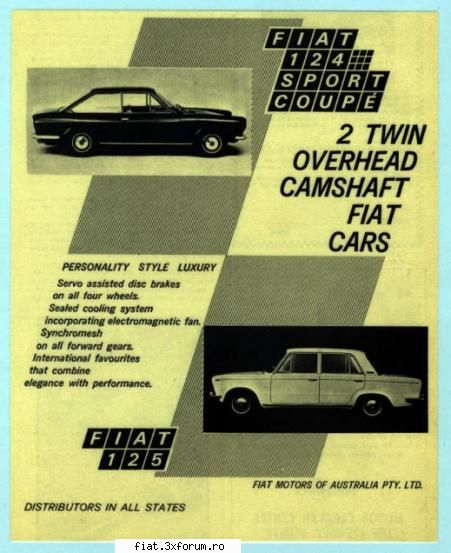 Reclamele vremii.. - 124 Sport Coupe si 125 - Classic corner