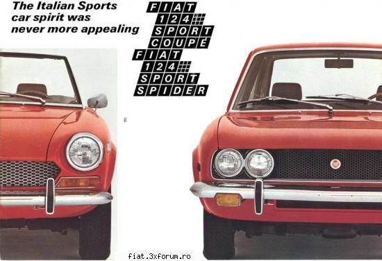 Reclamele vremii.. - 124 Sport Coupe BC si 124 Sport Spider - Classic corner