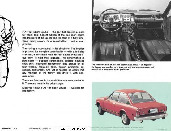 Reclamele vremii.. - 124 Sport Coupe CC - Classic corner