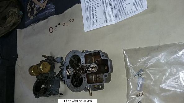 Reconditionare Fiat 1800 - Revizie carburator weber - Club Fiat 1800