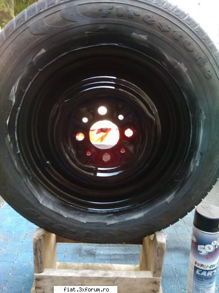 Reconditionare jenti - aIV-a etapa: - dupa uscarea grundului se plica - Club Fiat 500 & 600