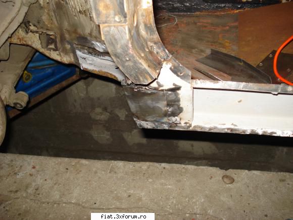 Restaurare Fiat 850 din 1967 - In poza anterioara era pragul taiat pana la tabla - Club Fiat 850