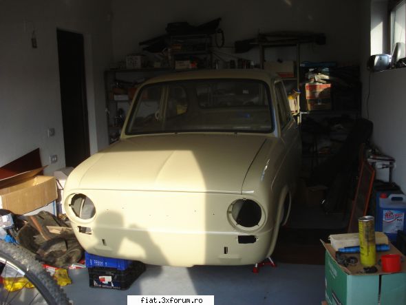 Restaurare Fiat 850 din 1967 - Si inca o poza din fata - Club Fiat 850