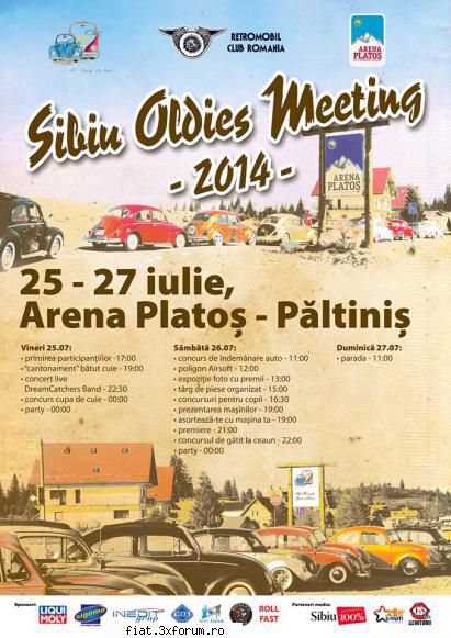 Sibiu Oldies Meeting 2014, editia 5 - Afisul final Sibiu Oldies Meeting 2014 - Anunturi