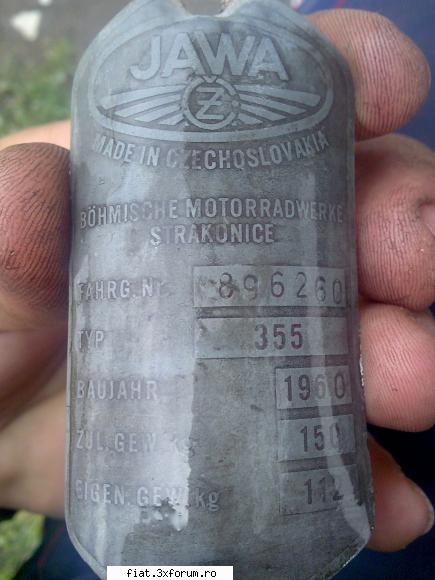 Sigla Jawa 355 din '60 - Sigla Jawa 355 din '60,50ron...are cam 8-10cm - Anunturi