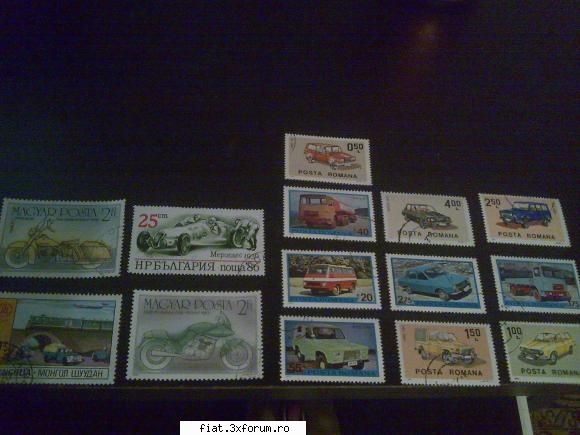 Vand 14timbre auto cu ARO,DACIA,MOTO,etc - timbrele mi-au ramas de la diferite schimburi - Anunturi
