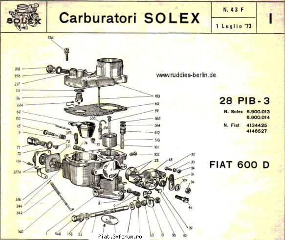Vand Carburator Fiat 850 - ova772007 - Bursa