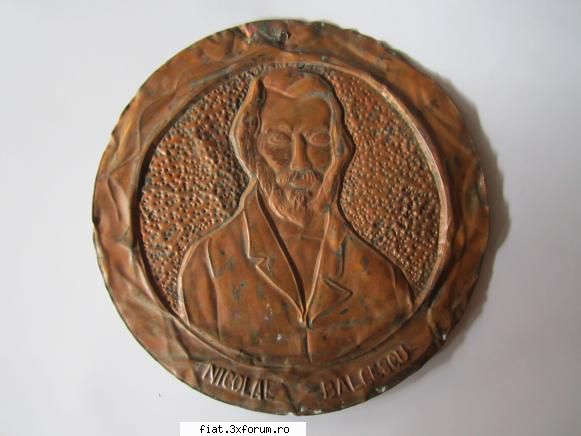 Vand blazon / placheta / medalion din cupru Nicolae Balcescu - Salut ! Vand blazon / placheta din - Anunturi