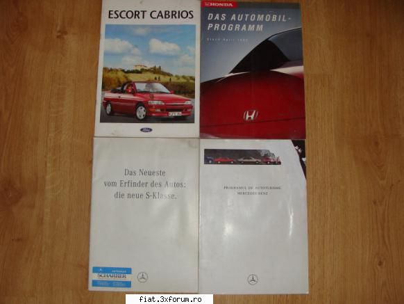 Vand brosuri prezentare diverse masini - Pret:25 lei/buc - Anunturi
