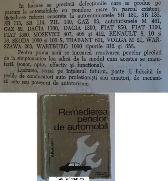 Vand cartea "Remedierea penelor de automobil" - fiat_uno_due_tre - Bursa