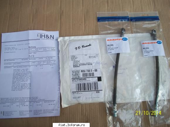 Vand piese Fiat 600 - Racorduri noi frana fata. Pret 50 euro. Poza 1 - Club Fiat 500 & 600