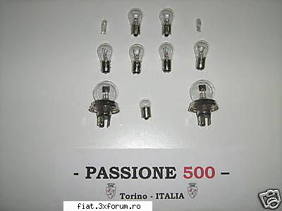 becuri far fiat 600 - salut cred ca asta cauti KIT COMPLETO LAMPADE - Club Fiat 500 & 600
