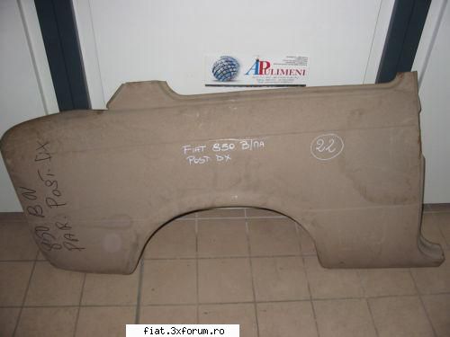 cumpar aripa dreapta fata si aripi spate - Sau : PARAFANGO/FIANCATA POSTERIORE DX(rear wing - Club Fiat 850