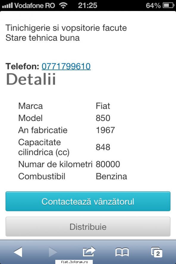 cumpar fiat 850 sau fiat - Cristi7 - Club Fiat 850