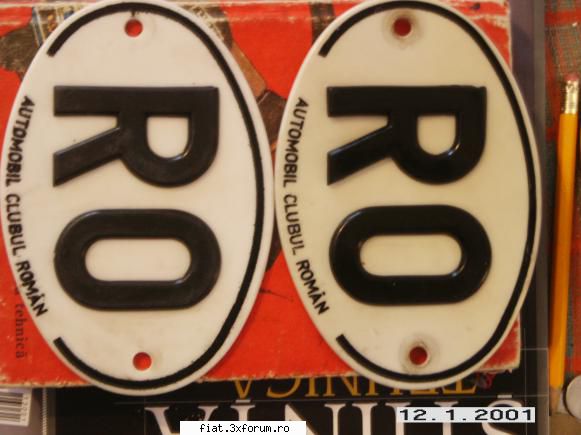 embleme RO acr - 2 bucati , schimb cu piese de fiat 1300 ; 100 ron - Bursa