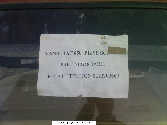 fiat 850 - Am sunat eu la numarul respectiv. Se pare ca - Bursa