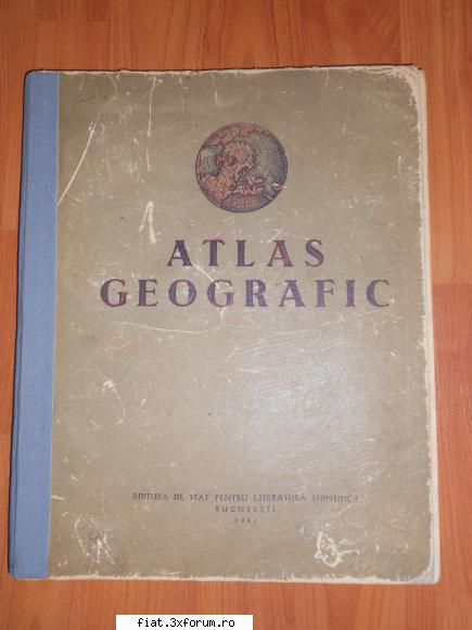 obiecte vechi - VANDUT- ATLAS GEOGRAFIC VECHI. Anul 1953. (De - Classic corner