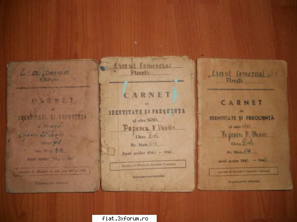 obiecte vechi - NU SUNT DE VANZARE! CARNET DE IDENTITATE SI - Classic corner