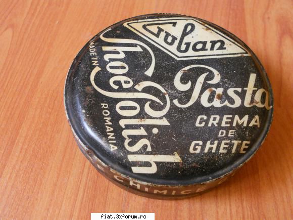 obiecte vechi - Cutie din tabla GUBAN � Crema de ghete. Pasta - Classic corner