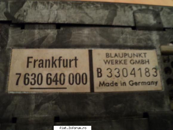 radio Blaupunkt Frankfurt - detalii si cu modelul de Frankfurt (seria) - Anunturi