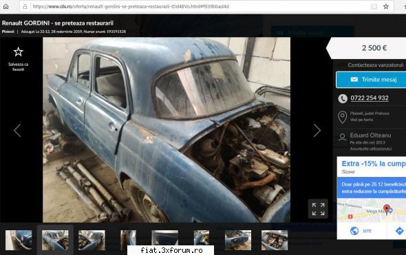 registrul RENAULT DAUPHINE din RO :) - george-bogdan - Classic corner